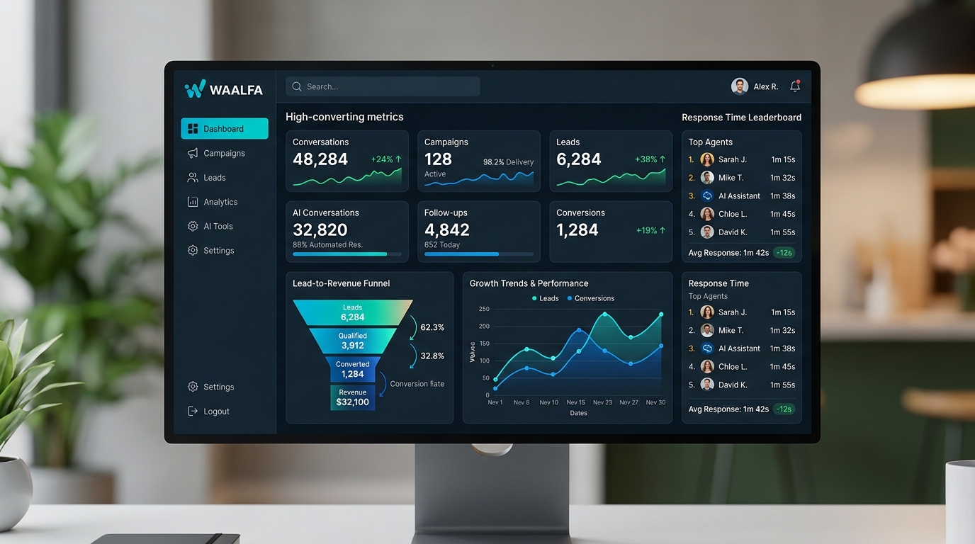 Waalfa Real-time Analytics & Growth Dashboard